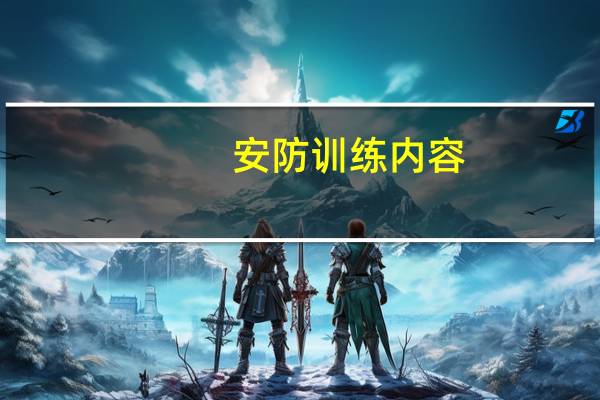 安防训练内容