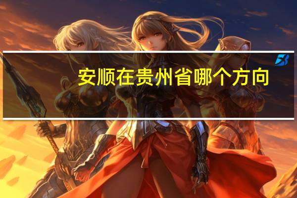 安顺在贵州省哪个方向