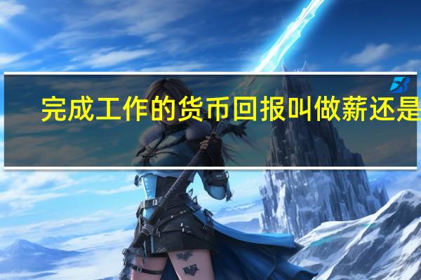 完成工作的货币回报叫做薪还是酬