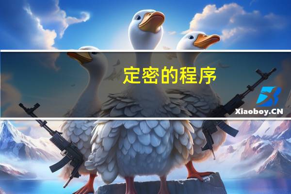 定密的程序