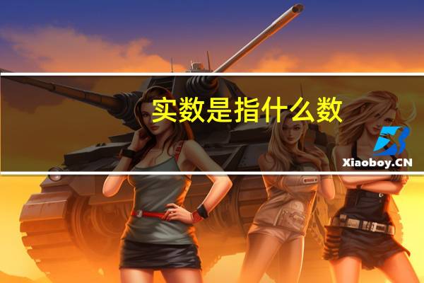 实数是指什么数