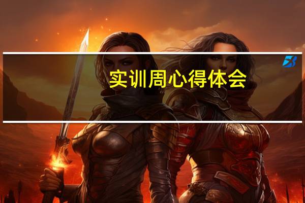 实训周心得体会