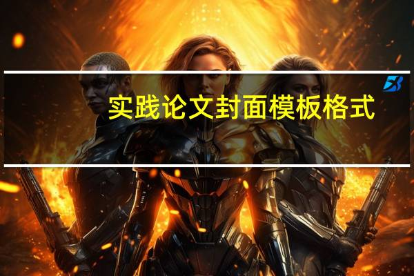 实践论文封面模板格式