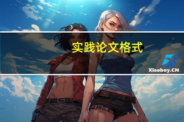 实践论文格式