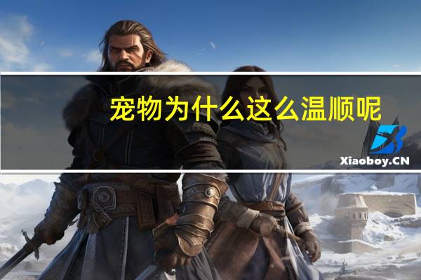 宠物为什么这么温顺呢