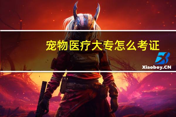 宠物医疗大专怎么考证