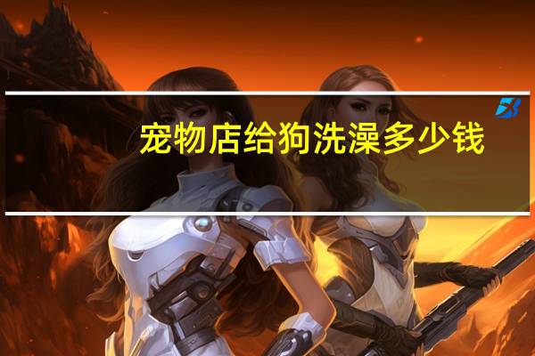 宠物店给狗洗澡多少钱