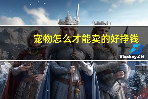 宠物怎么才能卖的好挣钱