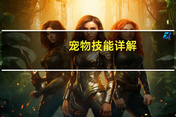 宠物技能详解