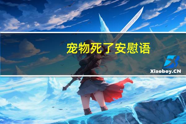 宠物死了安慰语