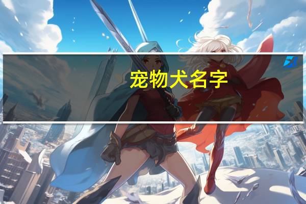 宠物犬名字