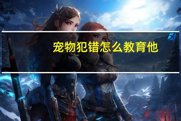 宠物犯错怎么教育他