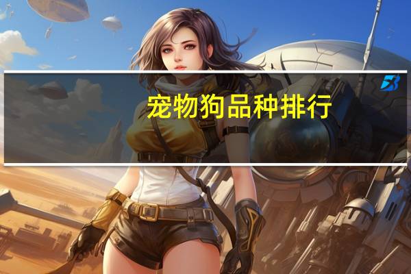 宠物狗品种排行