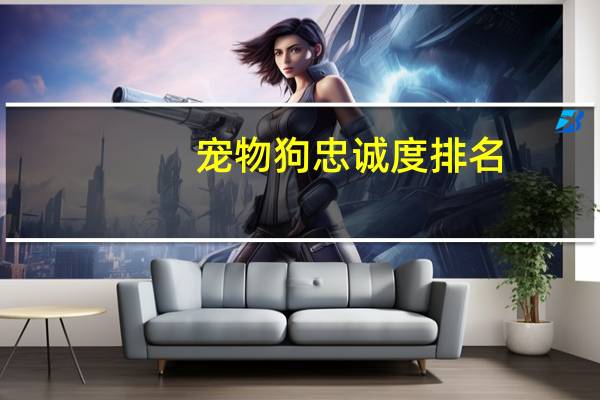 宠物狗忠诚度排名