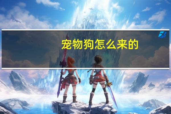 宠物狗怎么来的