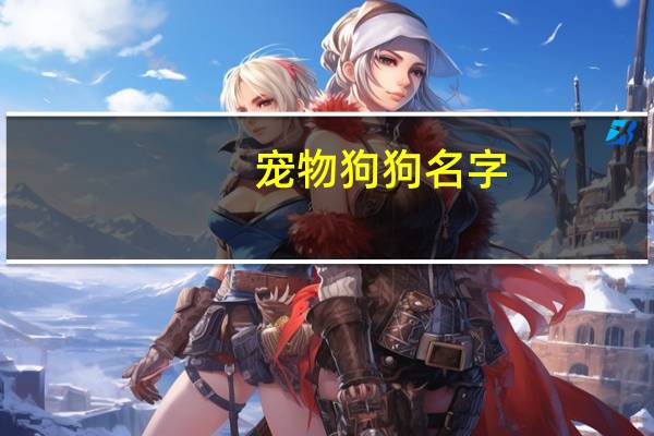 宠物狗狗名字