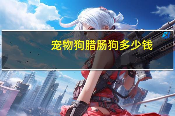 宠物狗腊肠狗多少钱