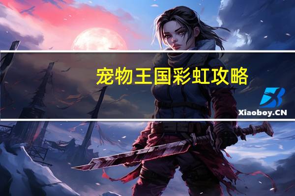 宠物王国彩虹攻略