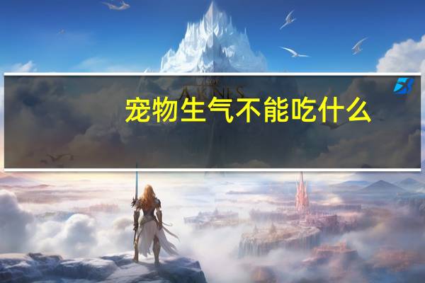 宠物生气不能吃什么