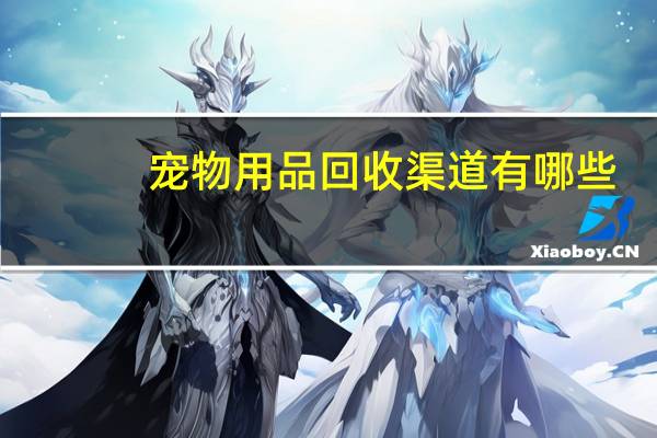 宠物用品回收渠道有哪些
