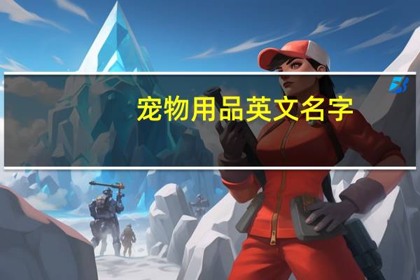 宠物用品英文名字