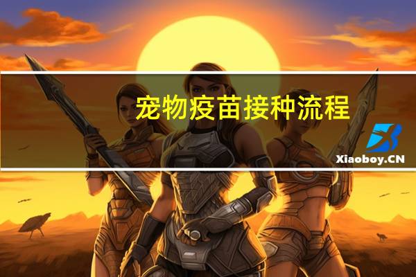 宠物疫苗接种流程