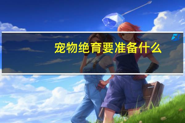 宠物绝育要准备什么