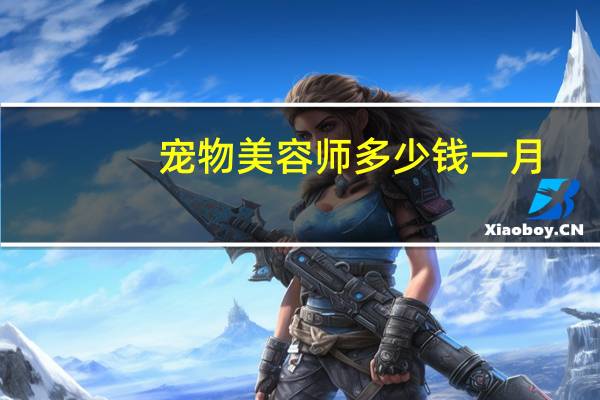 宠物美容师多少钱一月