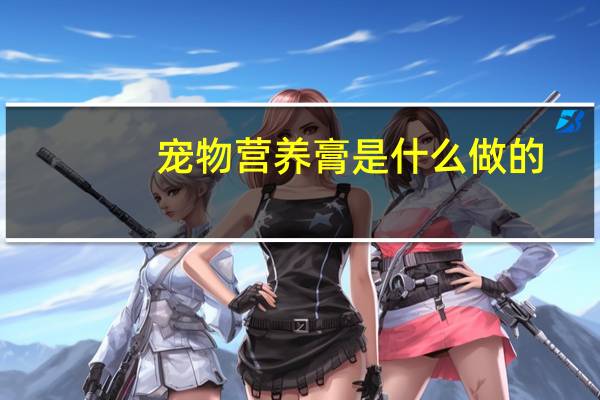 宠物营养膏是什么做的