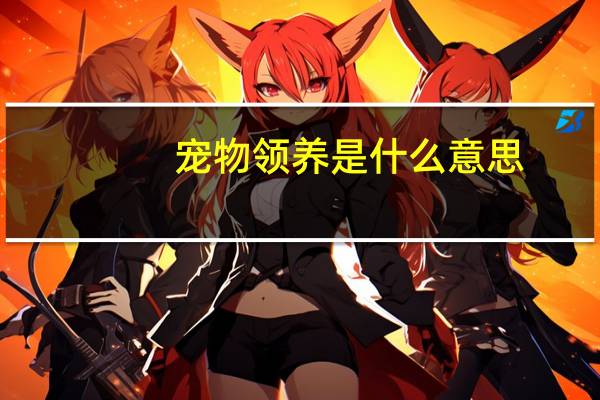 宠物领养是什么意思