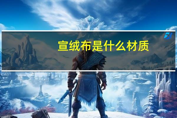 宣绒布是什么材质
