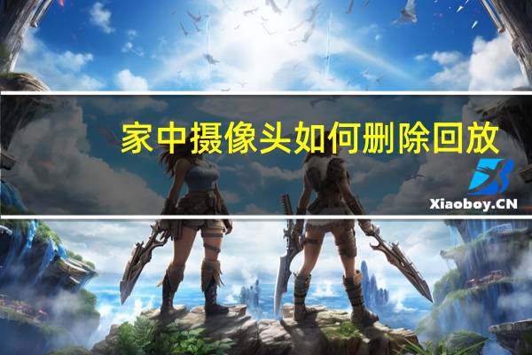 家中摄像头如何删除回放