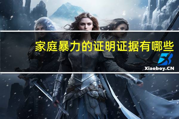 家庭暴力的证明证据有哪些