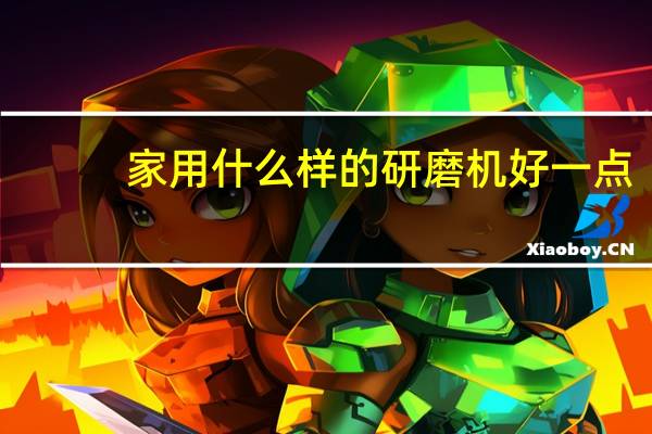 家用什么样的研磨机好一点