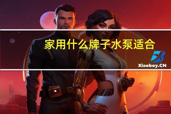 家用什么牌子水泵适合