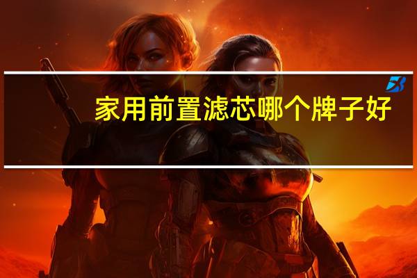 家用前置滤芯哪个牌子好