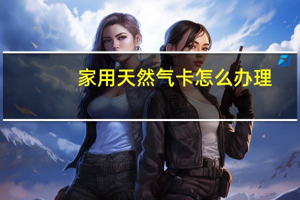 家用天然气卡怎么办理
