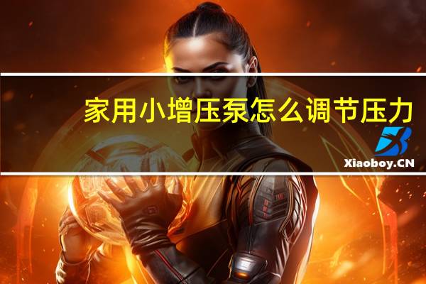 家用小增压泵怎么调节压力