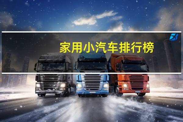 家用小汽车排行榜