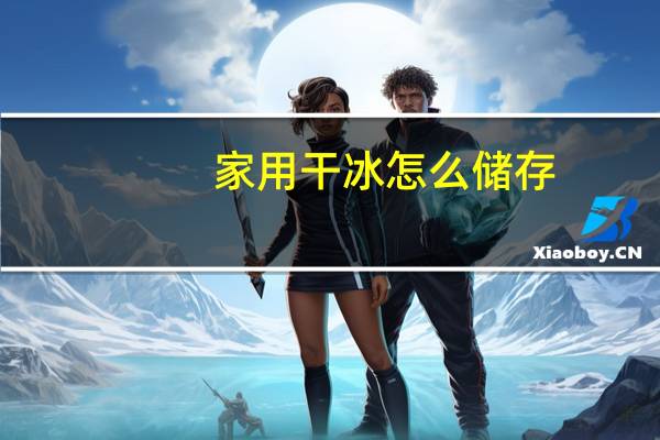 家用干冰怎么储存