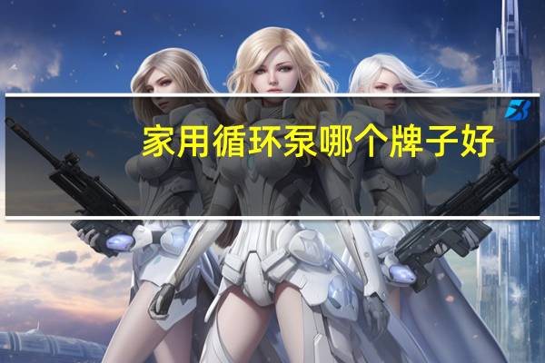 家用循环泵哪个牌子好