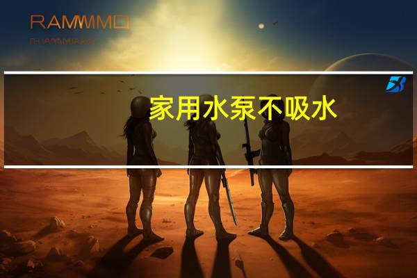 家用水泵不吸水