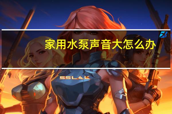 家用水泵声音大怎么办