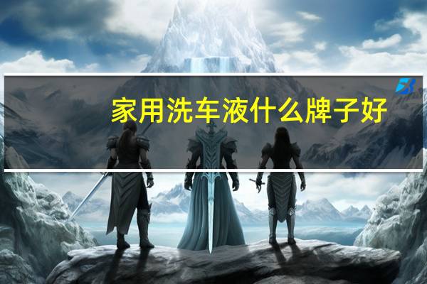 家用洗车液什么牌子好