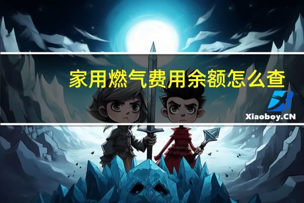 家用燃气费用余额怎么查