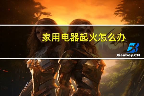家用电器起火怎么办