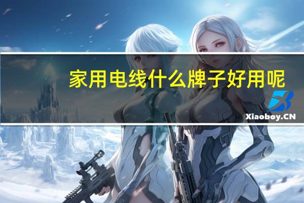 家用电线什么牌子好用呢