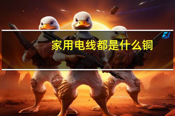 家用电线都是什么铜