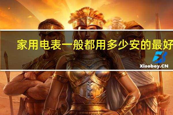 家用电表一般都用多少安的最好啊