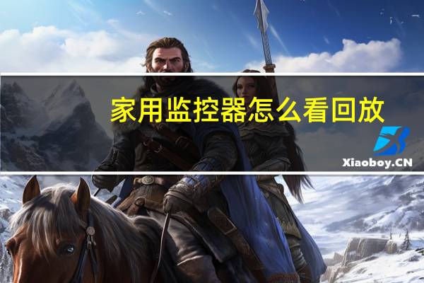 家用监控器怎么看回放